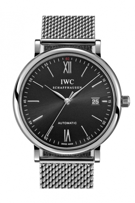 IWC Portofino Black Dial Stainless Steel 40mm Men's Watch IW356506