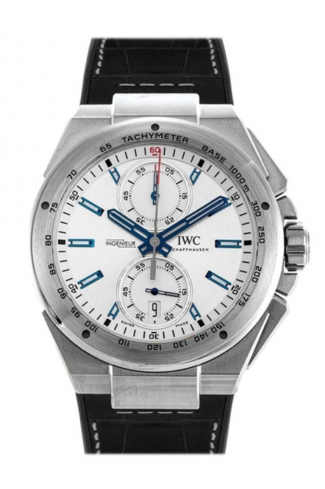 IWC Ingenieur Chronograph Racer Silver Dial Rubber Strap 46mm Men's Watch IW378509