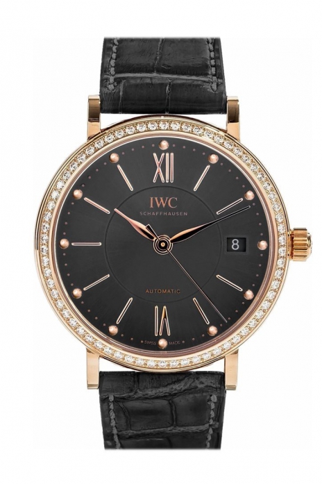 IWC Portofino Anthracite Dial Diamond Automatic 37mm Men's Watch IW458108