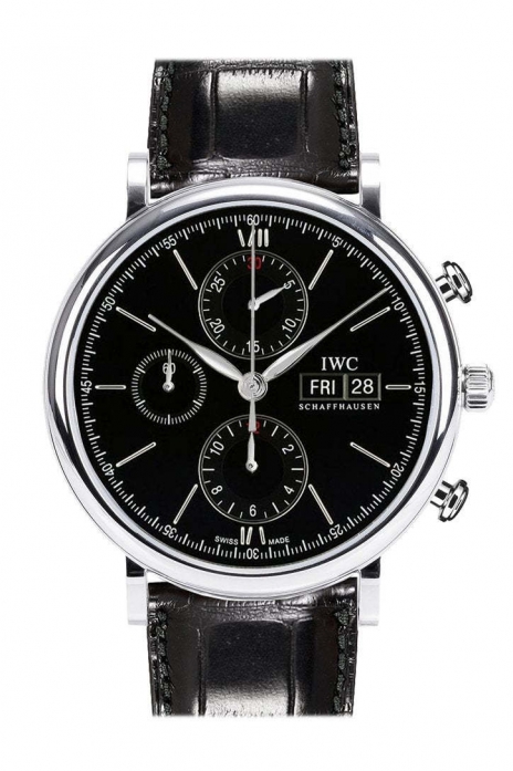 IWC Portofino Automatic Chronograph Black Dial 42mm Men's Watch IW391008