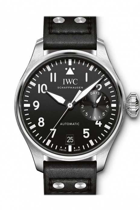 IWC Big Pilot Automatic Black Dial Black Leather Men's Watch IW501001