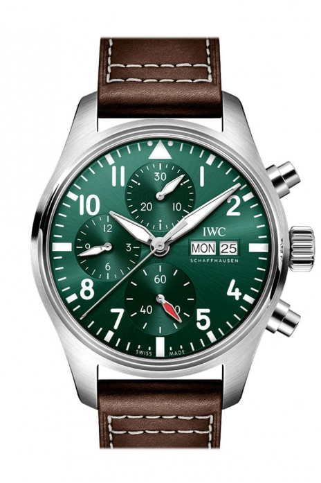 IWC Pilot Chronogragh Green Dial Watch IW388103