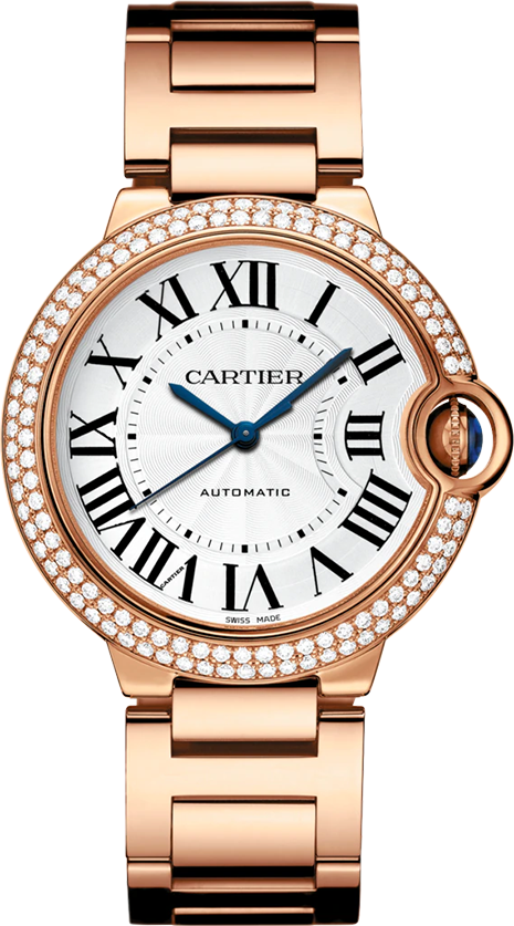 Cartier Ballon Bleu 36mm Rose Gold & Diamond Lady’s Watch, WJBB0067