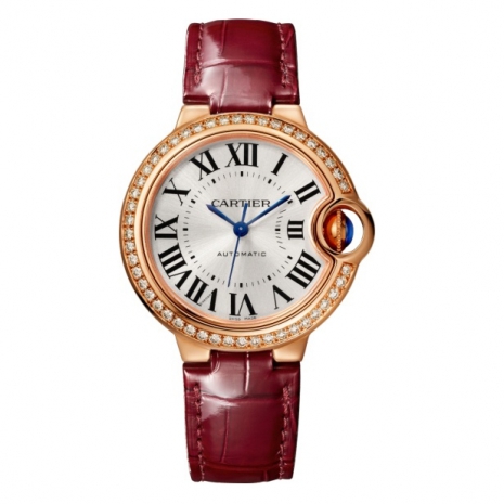 Cartier Ballon Bleu 33mm 18K Rose Gold & Diamonds Lady’s Watch, WJBB0033