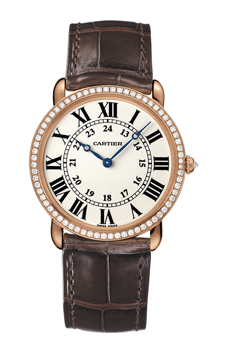 Cartier Ronde Louis 18K Pink Gold & Diamonds Watch, WR000651