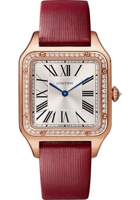 Cartier Santos 18K Rose Gold & Diamonds Lady’s Watch, WJSA0018