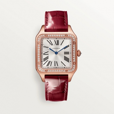 Cartier Santos 18K Rose Gold & Diamonds Lady’s Watch, WJSA0017