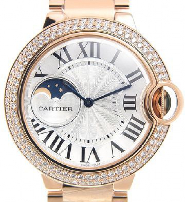 Cartier Ballon Bleu 37 mm 18K Rose Gold & Diamond Lady’s Watch, WJBB0025