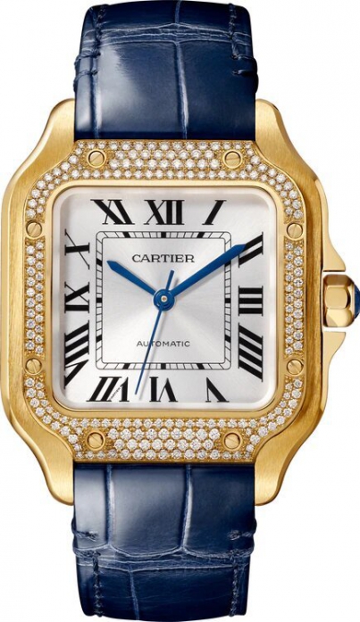 Cartier Santos 18K Yellow Gold & Diamonds Lady’s Watch, WJSA0013