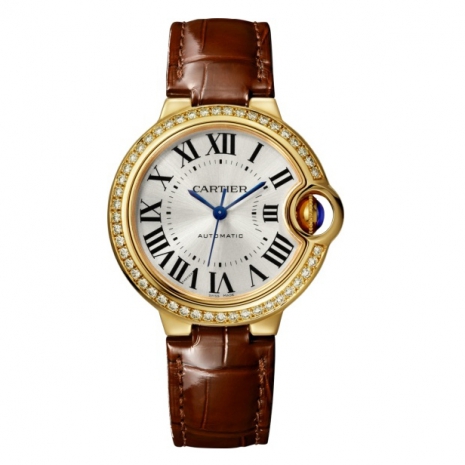 Cartier Ballon Bleu 33mm 18K Yellow Gold & Diamonds Lady’s Watch, WJBB0040