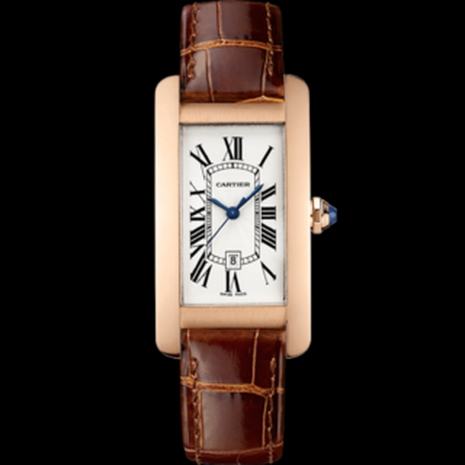 Cartier Tank Américaine Medium Model 18K Rose Gold Men’s Watch, WGTA0046