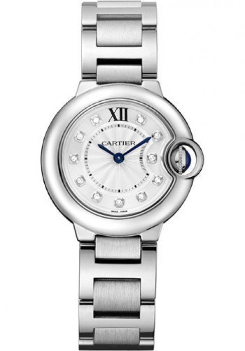 Cartier Ballon Bleu Stainless Steel & Diamonds Lady’s Watch, WE902073