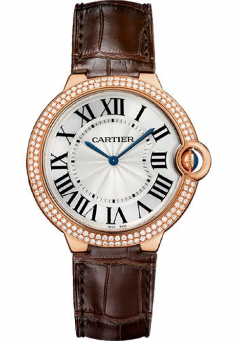 Cartier Ballon Bleu 18K Rose Gold & Diamonds Unisex Watch, WE902055