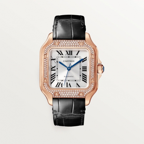 Cartier Santos Rose Gold & Diamonds Lady’s Watch, WJSA0012