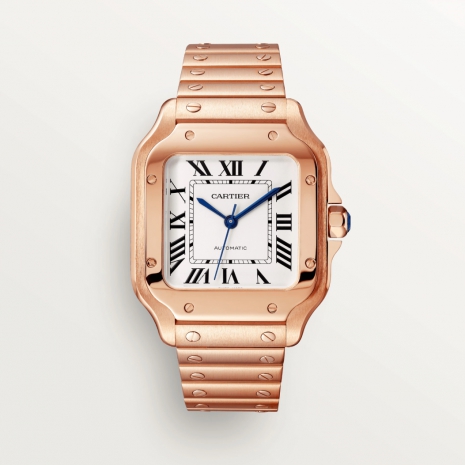 Cartier Santos Rose Gold Unisex Watch, WGSA0031