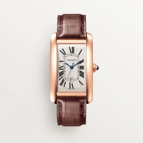 Cartier Tank Américaine 18K Rose Gold Watch, W2609156