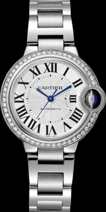 Cartier Ballon Bleu Stainless Steel & Diamonds Lady’s Watch, W4BB0023