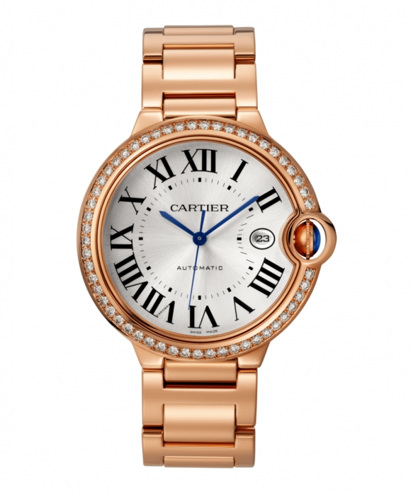 Cartier Ballon Bleu 42mm 18K Rose Gold & Diamonds Lady’s Watch, WJBB0038