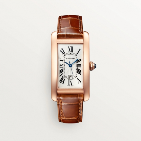 Cartier Tank Américaine 18K Rose Gold Unisex Watch, W2620030