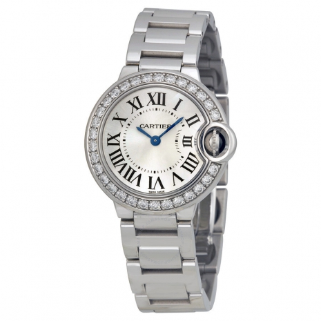 Cartier Ballon Bleu 28mm White Gold & Diamond Lady’s Watch, WE9003Z3