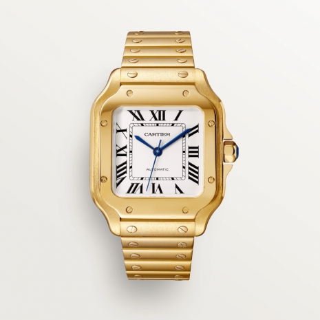 Cartier Santos Yellow Gold Unisex Watch, WGSA0030