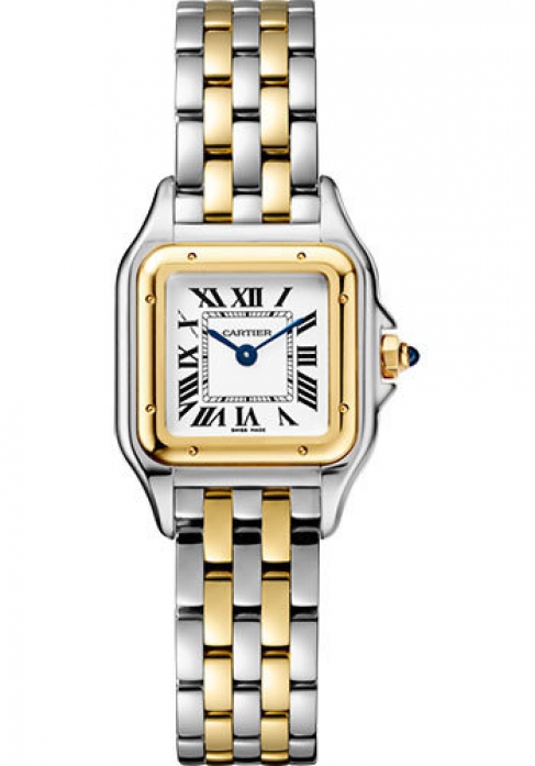 Cartier Panthère Stainless Steel & 18K Yellow Gold Small Model Ladies Watch, W2PN0006