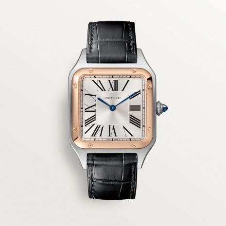 Cartier Santos Stainless Steel & Rose Gold Lady’s Watch, W2SA0012