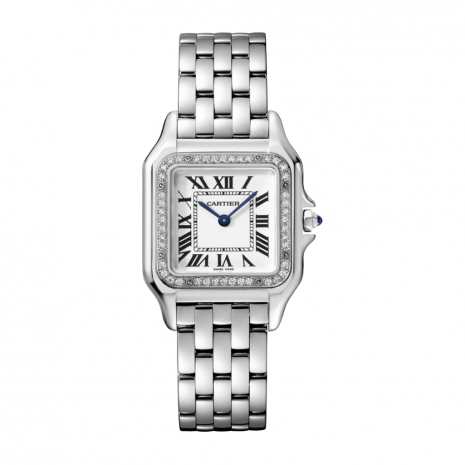 Cartier Panthère Stainless Steel & Diamonds Medium Model Ladies Watch, W4PN0008