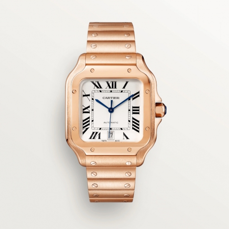 Cartier Santos Rose Gold Men’s Watch, WGSA0018