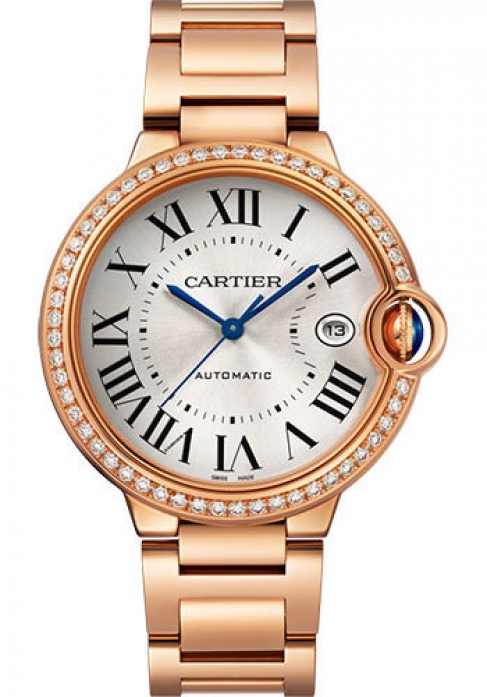 Cartier Ballon Bleu 40 mm Rose Gold & Diamonds Men’s Watch, WJBB0057