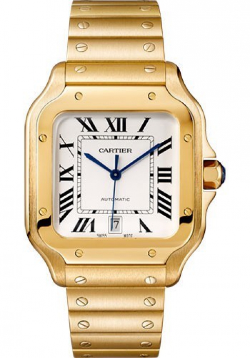 Cartier Santos 18K Yellow Gold Men’s Watch, WGSA0029