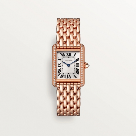 Cartier Tank Louis 18K Rose Gold & Diamonds Ladies Watch, WJTA0020