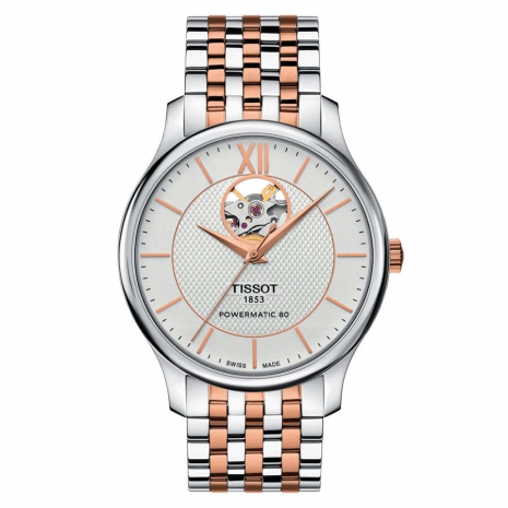 TISSOT WATCH TRADITION POWERMATIC 80 OPEN HEART T0639072203801