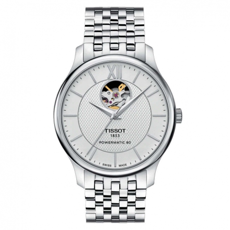 TISSOT WATCH TRADITION POWERMATIC 80 OPEN HEART T0639071103800