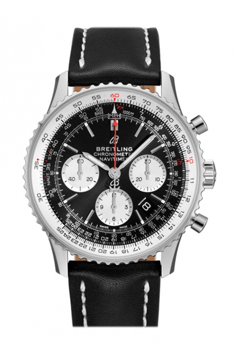 Breitling Navitimer 01 Black Leather Deployment AB0121211 B1X2