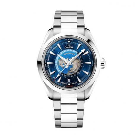 Omega Aqua Terra 150m Co-axial Master Chronometer GMT WorldTimer 43mm