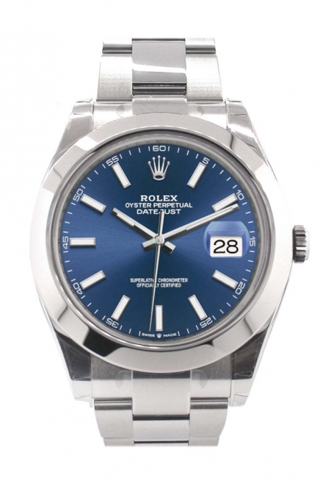 Datejust 41 Blue Dial Automatic Men's Watch 126300