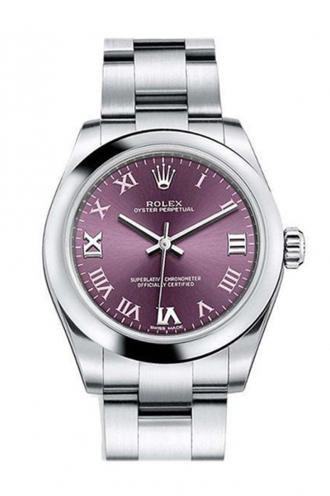 Oyster Perpetual 31 Red Grape Roman Dial Steel Ladies Watch 177200