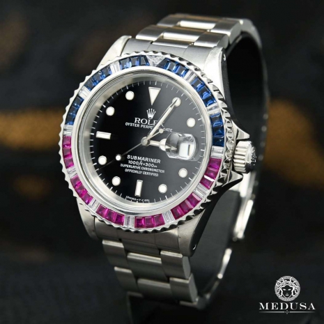 Submariner Silver Blue / Red Diamond 40mm